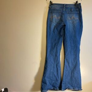California Vintage Jeans Juniors 9/29 Distressed Boot Cut Stretchy Denim EUC
